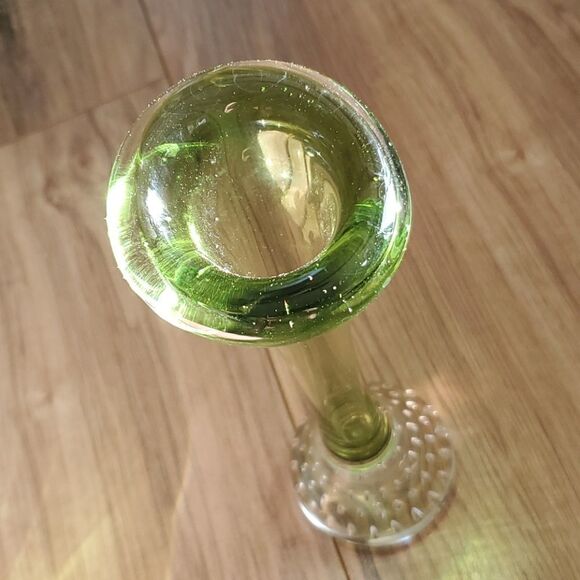 Art Glass with Bolicante Green Bud Vase - Picture 6 of 6